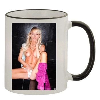 Sara Jean Underwood 11oz Colored Rim & Handle Mug