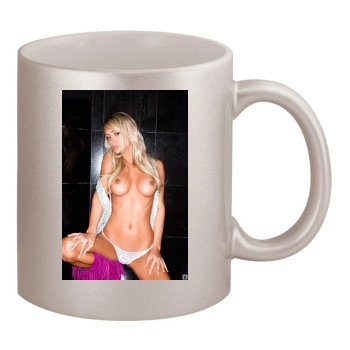 Sara Jean Underwood 11oz Metallic Silver Mug