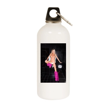 Sara Jean Underwood White Water Bottle With Carabiner