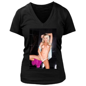 Sara Jean Underwood Women's Deep V-Neck TShirt