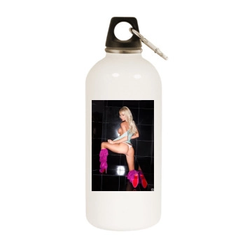 Sara Jean Underwood White Water Bottle With Carabiner