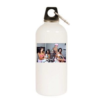 Sara Jean Underwood White Water Bottle With Carabiner