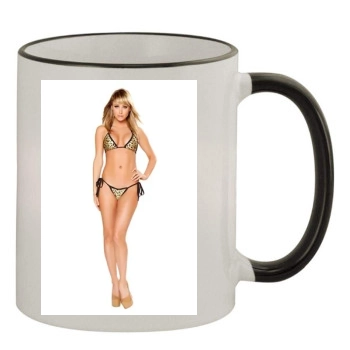 Sara Jean Underwood 11oz Colored Rim & Handle Mug