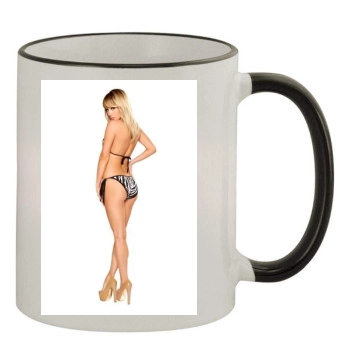 Sara Jean Underwood 11oz Colored Rim & Handle Mug