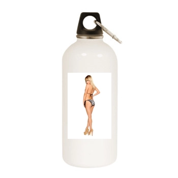 Sara Jean Underwood White Water Bottle With Carabiner