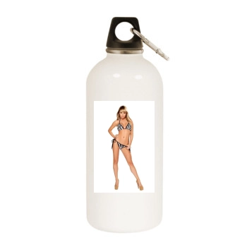 Sara Jean Underwood White Water Bottle With Carabiner