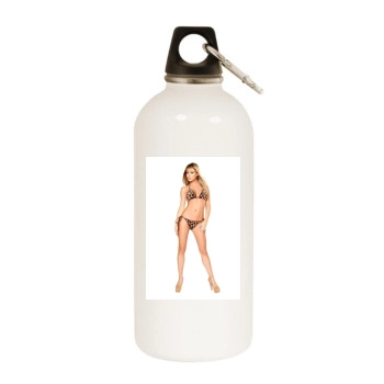 Sara Jean Underwood White Water Bottle With Carabiner