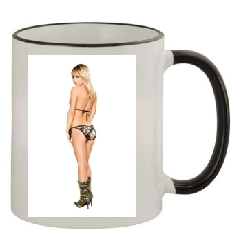 Sara Jean Underwood 11oz Colored Rim & Handle Mug