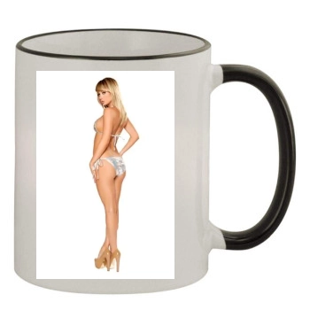 Sara Jean Underwood 11oz Colored Rim & Handle Mug