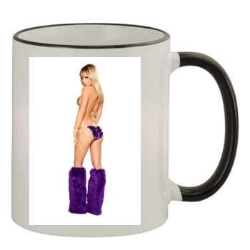 Sara Jean Underwood 11oz Colored Rim & Handle Mug