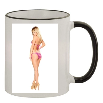 Sara Jean Underwood 11oz Colored Rim & Handle Mug