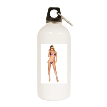 Sara Jean Underwood White Water Bottle With Carabiner