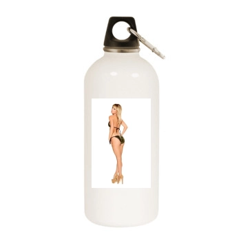 Sara Jean Underwood White Water Bottle With Carabiner