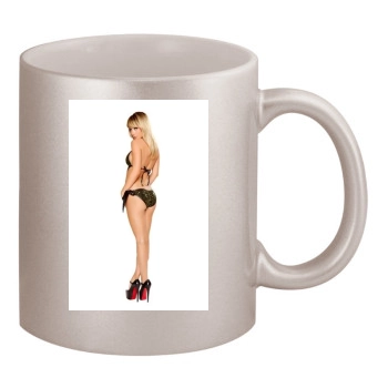 Sara Jean Underwood 11oz Metallic Silver Mug