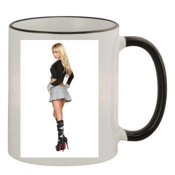 Sara Jean Underwood 11oz Colored Rim & Handle Mug