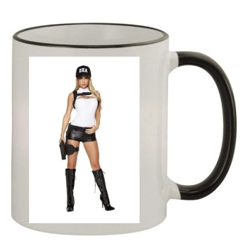 Sara Jean Underwood 11oz Colored Rim & Handle Mug