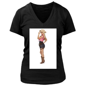 Sara Jean Underwood Women's Deep V-Neck TShirt