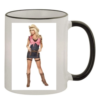 Sara Jean Underwood 11oz Colored Rim & Handle Mug