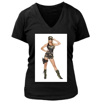 Sara Jean Underwood Women's Deep V-Neck TShirt