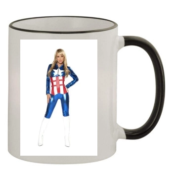 Sara Jean Underwood 11oz Colored Rim & Handle Mug