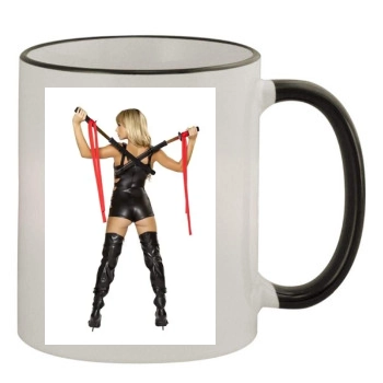 Sara Jean Underwood 11oz Colored Rim & Handle Mug