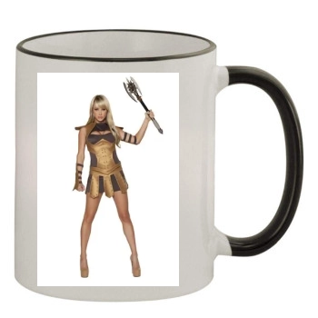 Sara Jean Underwood 11oz Colored Rim & Handle Mug