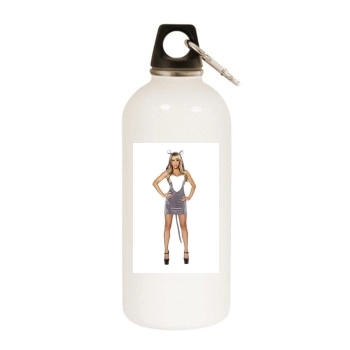 Sara Jean Underwood White Water Bottle With Carabiner