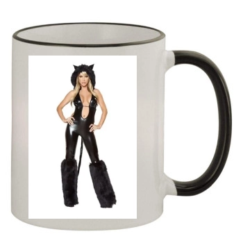 Sara Jean Underwood 11oz Colored Rim & Handle Mug