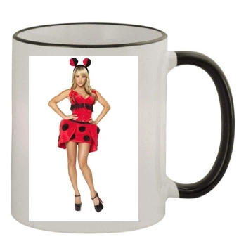 Sara Jean Underwood 11oz Colored Rim & Handle Mug