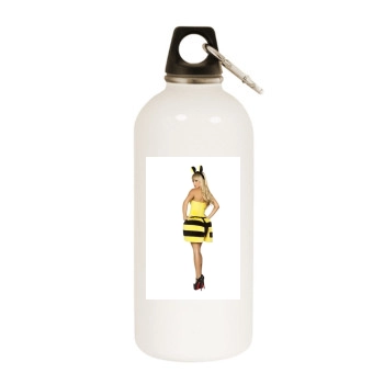 Sara Jean Underwood White Water Bottle With Carabiner