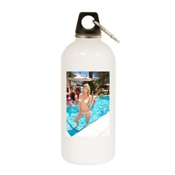 Sara Jean Underwood White Water Bottle With Carabiner