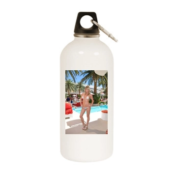 Sara Jean Underwood White Water Bottle With Carabiner