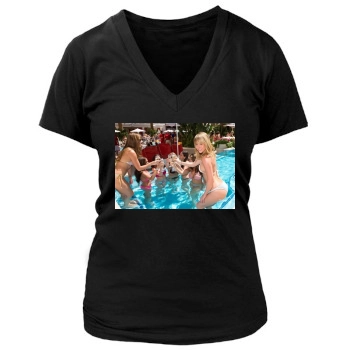 Sara Jean Underwood Women's Deep V-Neck TShirt