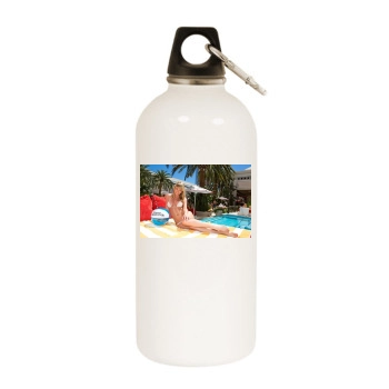 Sara Jean Underwood White Water Bottle With Carabiner