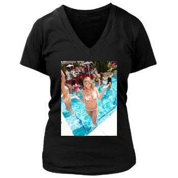 Sara Jean Underwood Women's Deep V-Neck TShirt