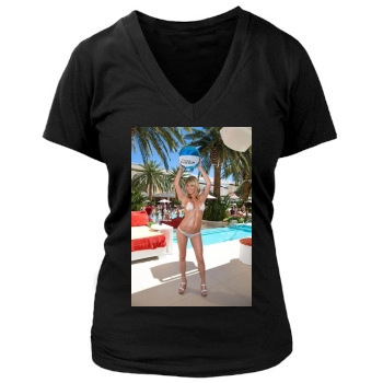 Sara Jean Underwood Women's Deep V-Neck TShirt