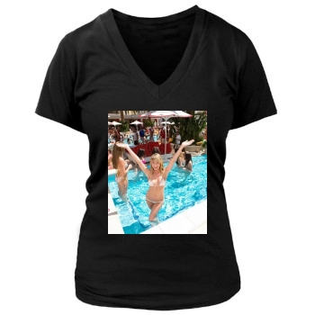 Sara Jean Underwood Women's Deep V-Neck TShirt