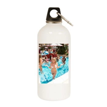 Sara Jean Underwood White Water Bottle With Carabiner