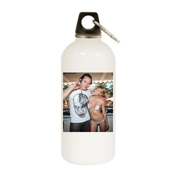 Sara Jean Underwood White Water Bottle With Carabiner