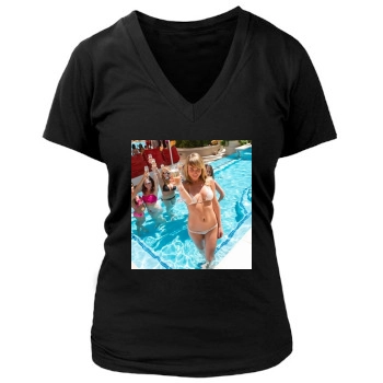 Sara Jean Underwood Women's Deep V-Neck TShirt