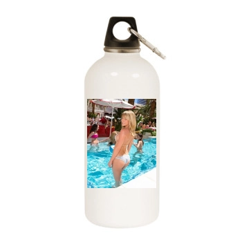 Sara Jean Underwood White Water Bottle With Carabiner