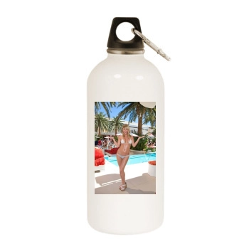 Sara Jean Underwood White Water Bottle With Carabiner