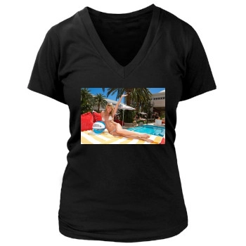 Sara Jean Underwood Women's Deep V-Neck TShirt