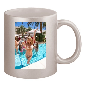 Sara Jean Underwood 11oz Metallic Silver Mug