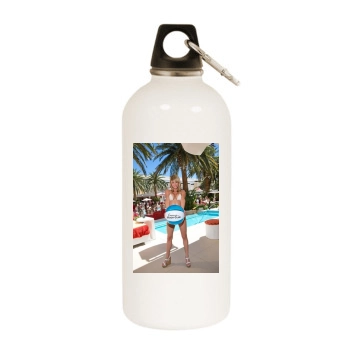 Sara Jean Underwood White Water Bottle With Carabiner