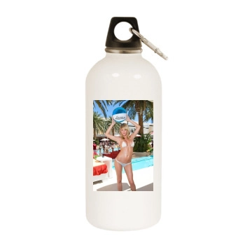 Sara Jean Underwood White Water Bottle With Carabiner