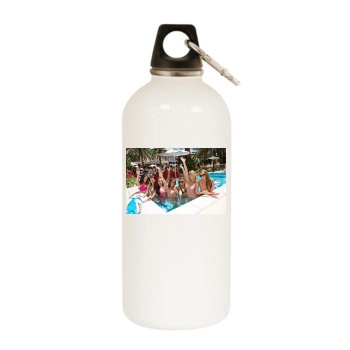 Sara Jean Underwood White Water Bottle With Carabiner