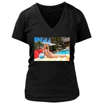 Sara Jean Underwood Women's Deep V-Neck TShirt