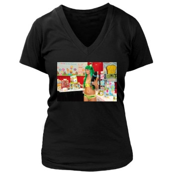 Sara Jean Underwood Women's Deep V-Neck TShirt