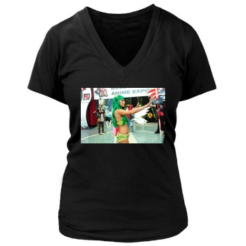 Sara Jean Underwood Women's Deep V-Neck TShirt